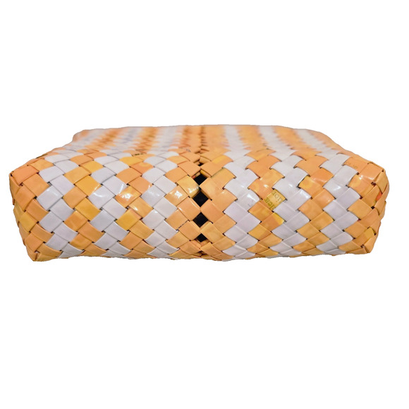 Prison Art wrapper handmade purse yellow white - Picture 4 of 9